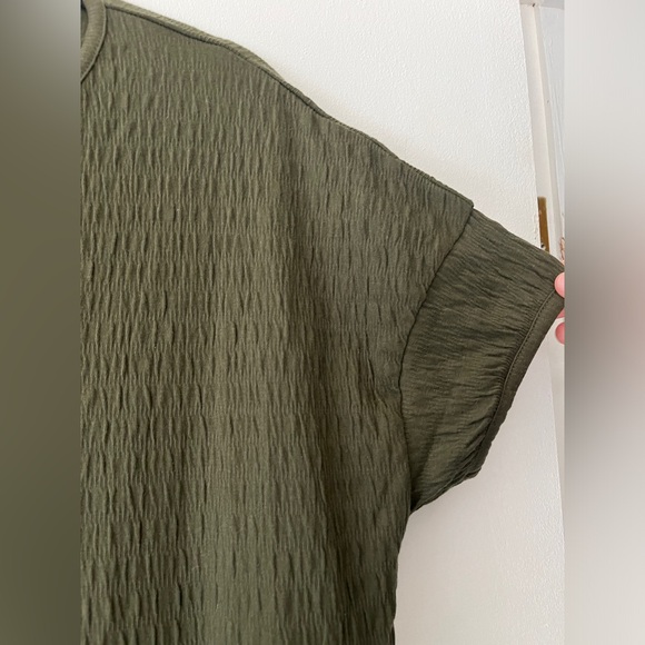 NWT Madewell Dress Size Small green Resourced Crinkle knit tiered‎ Mini Classic - Picture 8 of 10